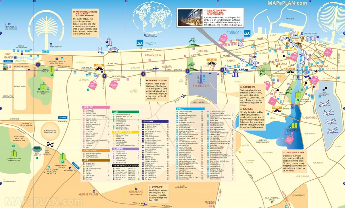 turističke mapu Dubai