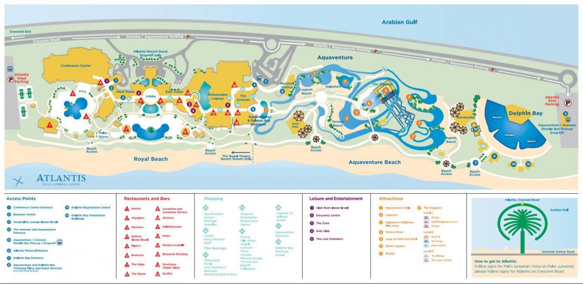 mapa je Atlantida Dubai