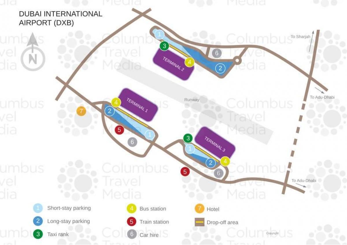 mapa Dubai aerodrom