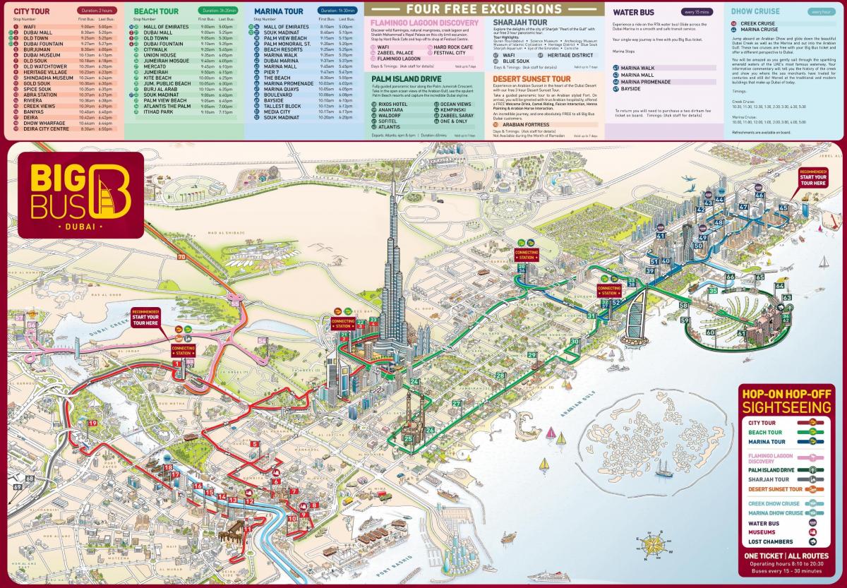 mapa Dubai atrakcije