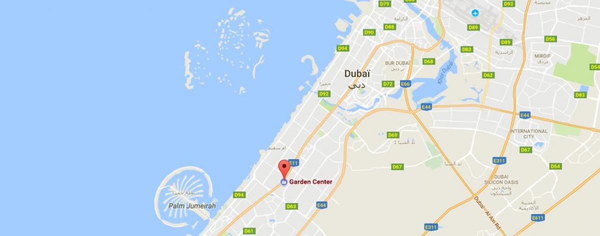 Dubai garden centra lokaciju mapu