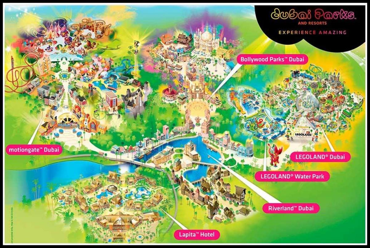 Dubai parkova i odmarališta lokaciju mapu