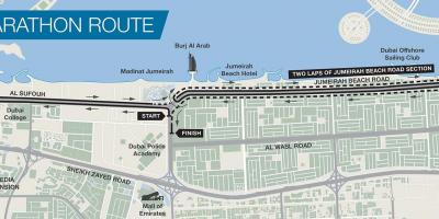 Mapa Dubai maraton