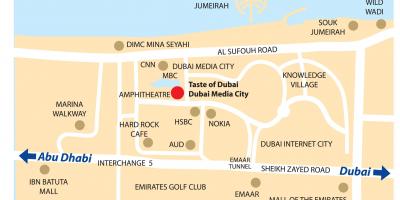 Dubai medija grad lokaciju mapu