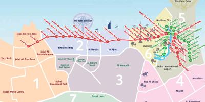 Mapa Dubai naseljima