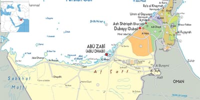 Politički mapu Dubai