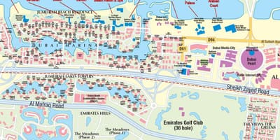Mapa Jumeirah plažu