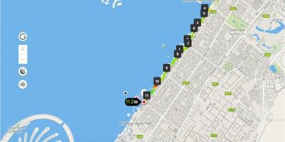 Jumeirah plaži trči mapu