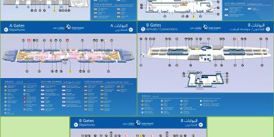Terminal 3 Dubai aerodrom mapu
